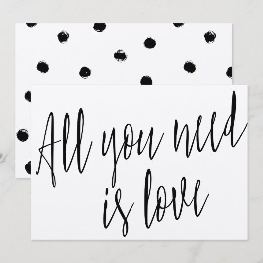 Moderne chemische kalligrafie "Alles wat je nodig  (Voorkant / Achterkant)