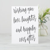 Moderne chemische kalligrafie "Ik wens u graag" Kaart (Staand voorkant)