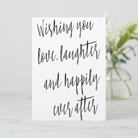 Moderne chemische kalligrafie "Ik wens u graag" Kaart (Staand voorkant)