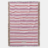 Moderne chemische paars en rode strepen deken (Voorkant Verticaal)