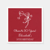 Moderne Cherry Cheers naar 30 jaar Verjaardag serv Servet (Voorkant)