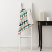 Moderne Chevron Design Custom Zachte Sherpa Deken (In situ)