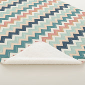 Moderne Chevron Design Custom Zachte Sherpa Deken (3/4)