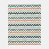 Moderne Chevron Design Custom Zachte Vloerbedekend Fleece Deken (Voorkant)