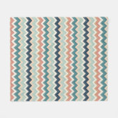 Moderne Chevron Design Custom Zachte Vloerbedekend Fleece Deken (Voorkant (Horizontaal))