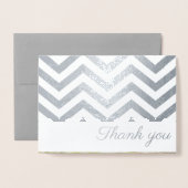 Moderne Chevron FOTO BEDANKT KAART (Voorkant met envelop)