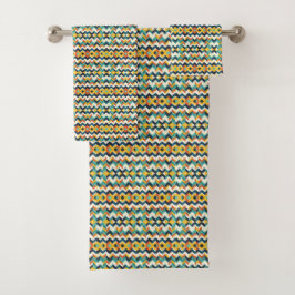 moderne chevron geometrisch patroon bad handdoek