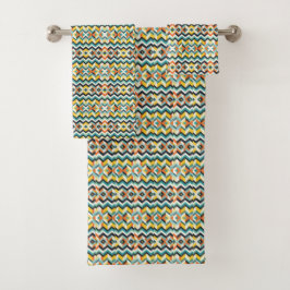 moderne chevron geometrisch patroon bad handdoek