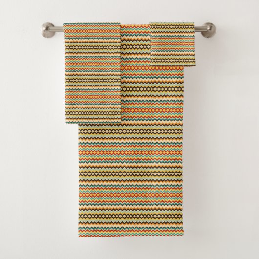 moderne chevron geometrisch patroon bad handdoek (Insitu)