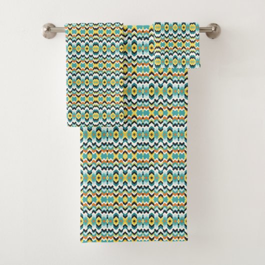 moderne chevron geometrisch patroon bad handdoek (Insitu)