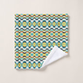 moderne chevron geometrisch patroon bad handdoek (Wasdoekje)