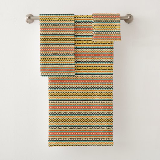 moderne chevron geometrisch patroon bad handdoek (Insitu)