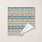 moderne chevron geometrisch patroon bad handdoek (Wasdoekje)