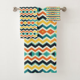 moderne chevron geometrisch patroon bad handdoek