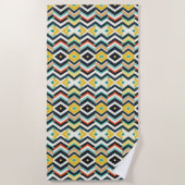 moderne chevron geometrisch patroon strandlaken (Voorkant)