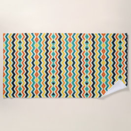 moderne chevron geometrisch patroon strandlaken