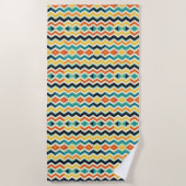 moderne chevron geometrisch patroon strandlaken (Voorkant)