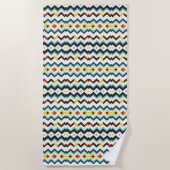 moderne chevron geometrisch patroon strandlaken (Voorkant)