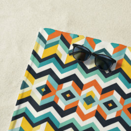 moderne chevron geometrisch patroon strandlaken