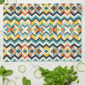 moderne chevron geometrisch patroon theedoek (Gevouwen)
