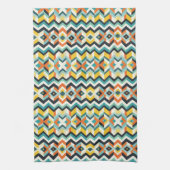 moderne chevron geometrisch patroon theedoek (Verticaal)