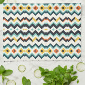 moderne chevron geometrisch patroon theedoek (Gevouwen)