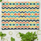 moderne chevron geometrisch patroon theedoek (Gevouwen)