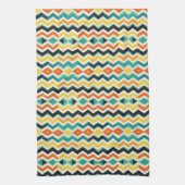 moderne chevron geometrisch patroon theedoek (Verticaal)