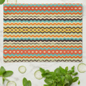 moderne chevron geometrisch patroon theedoek (Gevouwen)