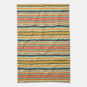 moderne chevron geometrisch patroon theedoek (Verticaal)