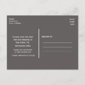 Moderne Chevron Grijs & Geel Bewaar Datum Postkaar Aankondigingskaart (Achterkant)