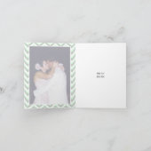 Moderne chevron grijs, mint groen bruiloft Bedankt (Binnen)