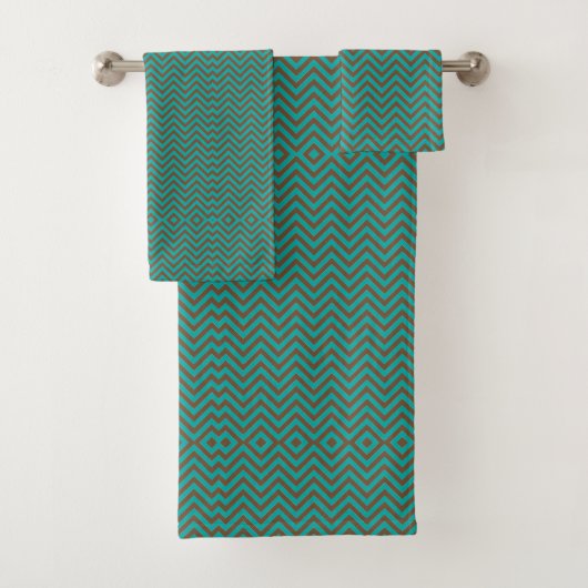 Moderne Chevron II badhanddoekenset Bad Handdoek (Insitu)
