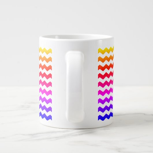 Moderne Chevron Kleurrijke Rainbow Pattern Mok (Achterkant)