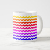 Moderne Chevron Kleurrijke Rainbow Pattern Mok (Voorkant rechts)