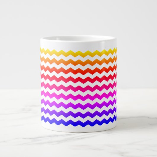 Moderne Chevron Kleurrijke Rainbow Pattern Mok (Voorkant)