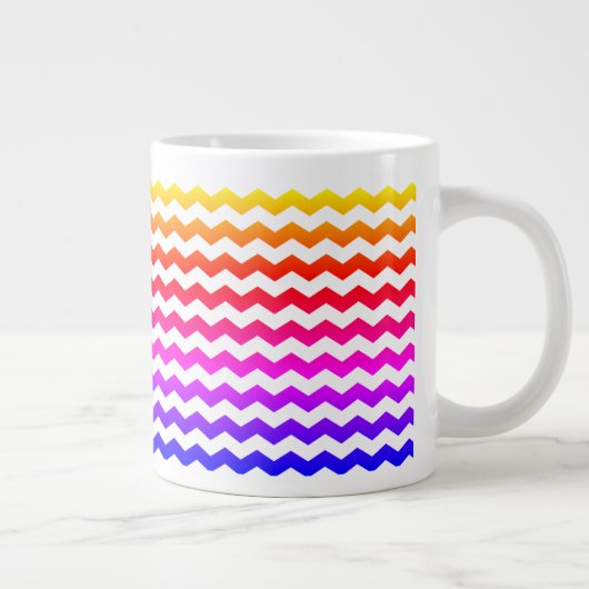 Moderne Chevron Kleurrijke Rainbow Pattern Mok (Rechts)