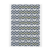 Moderne Chevron Navy Blauwe Witte Omslaglabels Omwikkelbaar Adreslabel (Vel)