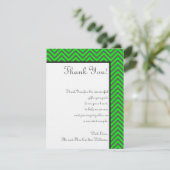 Moderne Chevron Neon Groen/Grijs Dank u Kaart (Staand voorkant)