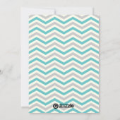 Moderne chevron patroon Kerst platte foto kaart (Achterkant)