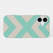 Moderne Chevron Streep iPhone 16 Hoesje (Achterkant horizontaal)