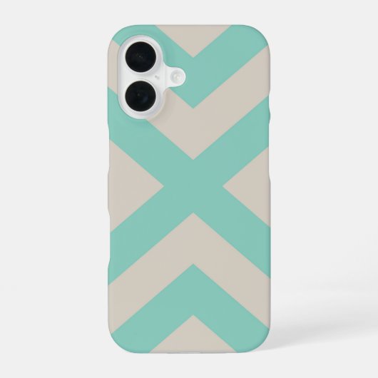 Moderne Chevron Streep iPhone 16 Hoesje (Achterkant)
