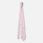 Moderne Chevron stropdas in roze en witte stijl (Achterkant)