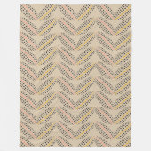 Moderne Chevron veelkleurige Stippen neutraal aard Fleece Deken (Voorkant)