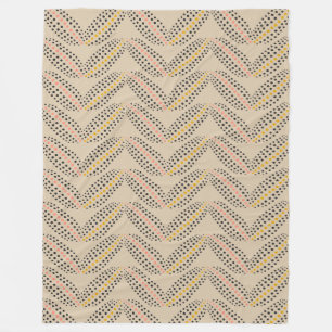 Moderne Chevron veelkleurige Stippen neutraal aard Fleece Deken