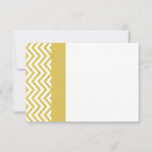 Moderne Chevron Wit & Goud Tafelnummerkaart Kaart (Achterkant)