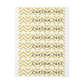 Moderne Chevron Witte & Gouden Omlopende Labels Adreslabel Wikkel (Vel)