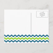 Moderne Chevron Zig-Zag Bewaar de Datum Aankondigingskaart (Achterkant)