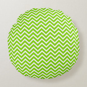 Moderne Chevron Zigzag Naadloos Patroon Rond Kussen