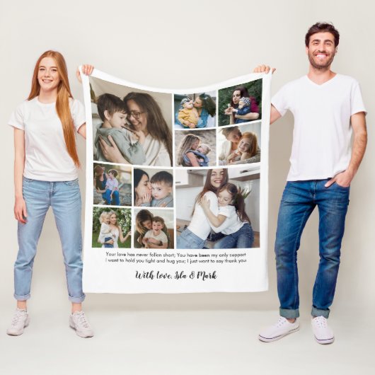 Moderne Chic 10 Photo Collage Gift for Ma Fleece Deken (In situ)